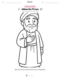 Prévia da folha de atividades imprimível Abbas ibn Firnas