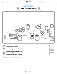 Abbas ibn Firnas printable worksheet preview