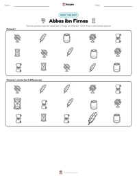 Abbas ibn Firnas printable worksheet preview