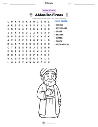 Abbas ibn Firnas printable worksheet preview