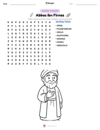Podgląd drukowalnego arkusza ćwiczeń Abbas ibn Firnas