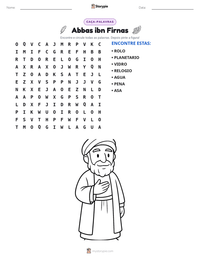 Prévia da folha de atividades imprimível Abbas ibn Firnas