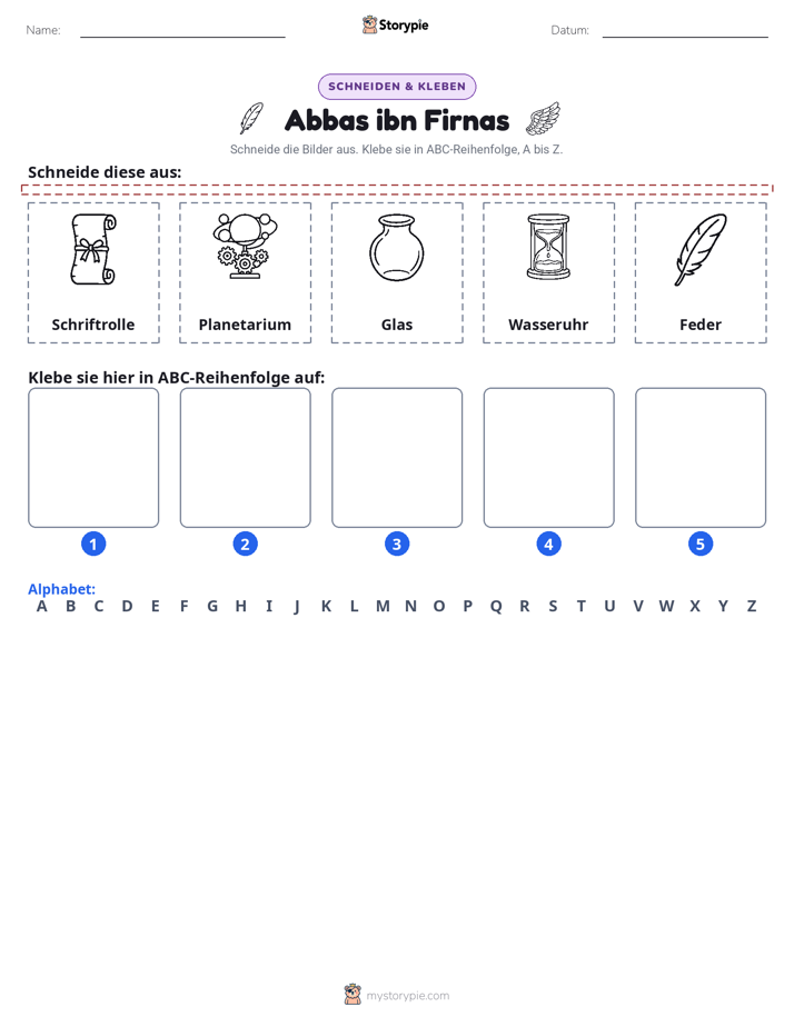 Schneiden & Einfügen Alphabet