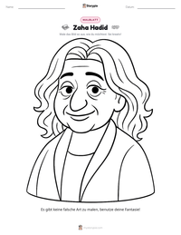 Zaha Hadid druckbare Arbeitsblatt Vorschau