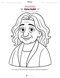 Aperçu de la feuille de travail imprimable Zaha Hadid