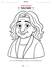 Anteprima della scheda stampabile di Zaha Hadid
