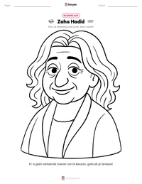 Zaha Hadid afdrukbare werkblad voorbeeld