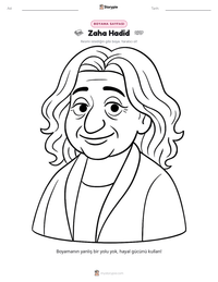 Zaha Hadid yazdırılabilir çalışma sayfası önizlemesi