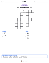 Zaha Hadid printable worksheet preview