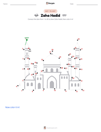 Zaha Hadid printable worksheet preview