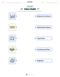 Zaha Hadid printable worksheet preview