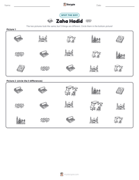 Zaha Hadid printable worksheet preview