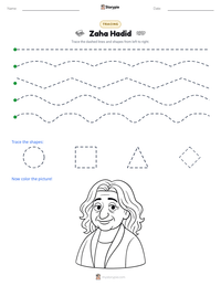 Zaha Hadid printable worksheet preview