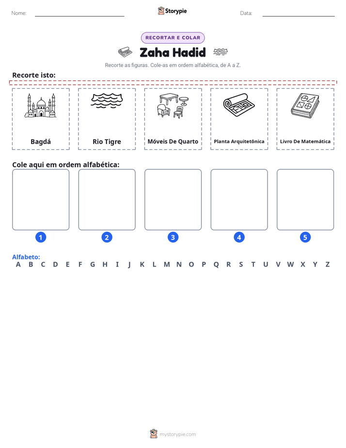 Recortar & Colar Alfabeto