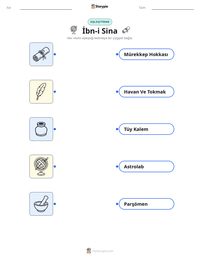 İbn-i Sina yazdırılabilir çalışma sayfası önizlemesi