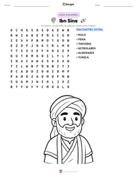 Prévia da folha de atividades imprimível Ibn Sina