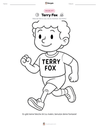 Terry Fox druckbare Arbeitsblatt Vorschau