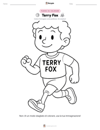 Anteprima della scheda stampabile di Terry Fox