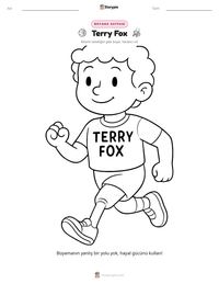 Terry Fox yazdırılabilir çalışma sayfası önizlemesi