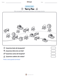 Prévia da folha de atividades imprimível Terry Fox
