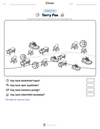 Terry Fox yazdırılabilir çalışma sayfası önizlemesi