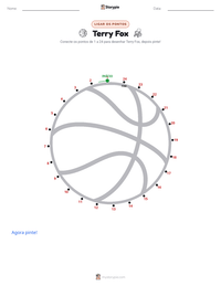 Prévia da folha de atividades imprimível Terry Fox