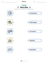 Terry Fox druckbare Arbeitsblatt Vorschau
