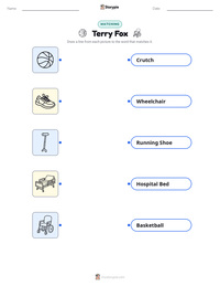 Terry Fox printable worksheet preview