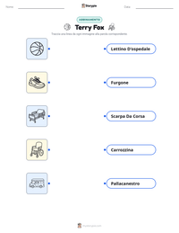 Anteprima della scheda stampabile di Terry Fox