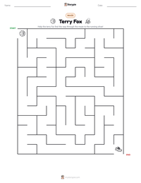Terry Fox printable worksheet preview