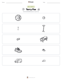 Terry Fox printable worksheet preview