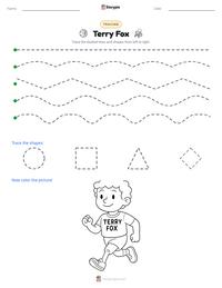 Terry Fox printable worksheet preview
