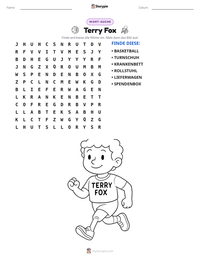 Terry Fox druckbare Arbeitsblatt Vorschau