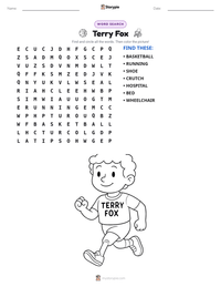 Terry Fox printable worksheet preview