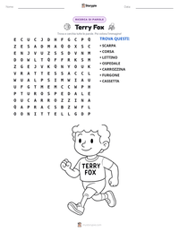 Anteprima della scheda stampabile di Terry Fox