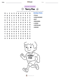 Podgląd drukowalnego arkusza ćwiczeń Terry Fox