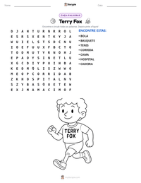 Prévia da folha de atividades imprimível Terry Fox