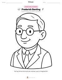 Vista previa de la hoja de trabajo imprimible de Frederick Banting