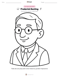 Prabaca lembar kerja cetak Frederick Banting