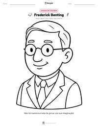 Prévia da folha de atividades imprimível Frederick Banting