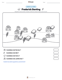 Aperçu de la feuille de travail imprimable Frederick Banting