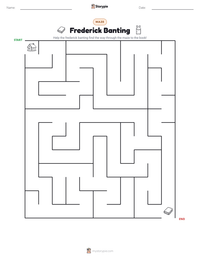 Frederick Banting printable worksheet preview