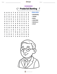 Frederick Banting afdrukbare werkblad voorbeeld