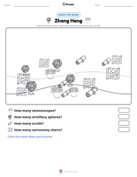 Zhang Heng printable worksheet preview