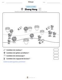 Aperçu de la feuille de travail imprimable Zhang Heng