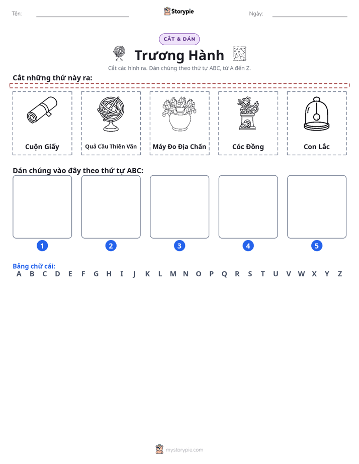 Cắt & Dán Chữ Cái