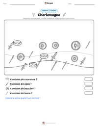 Aperçu de la feuille de travail imprimable Charlemagne