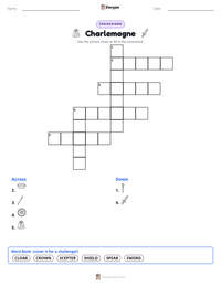 Charlemagne printable worksheet preview