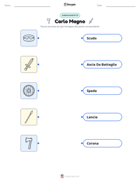 Anteprima della scheda stampabile di Carlo Magno
