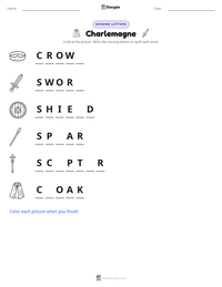 Charlemagne printable worksheet preview